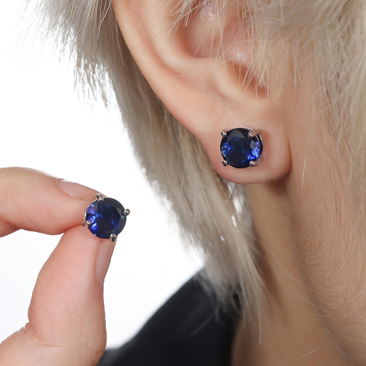 Timeless Synthetic Zircon Stud Earrings