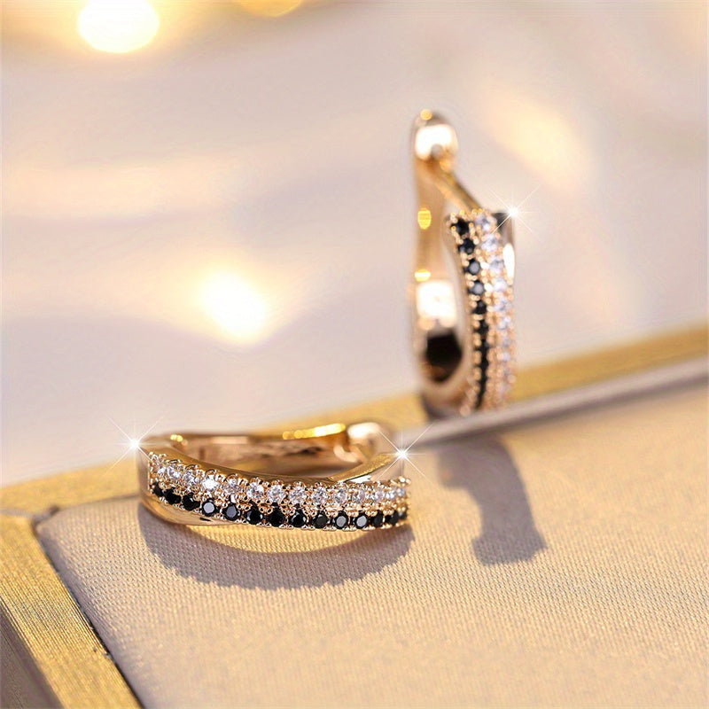 Elegant Vintage-Inspired Zirconia Dangle Earrings