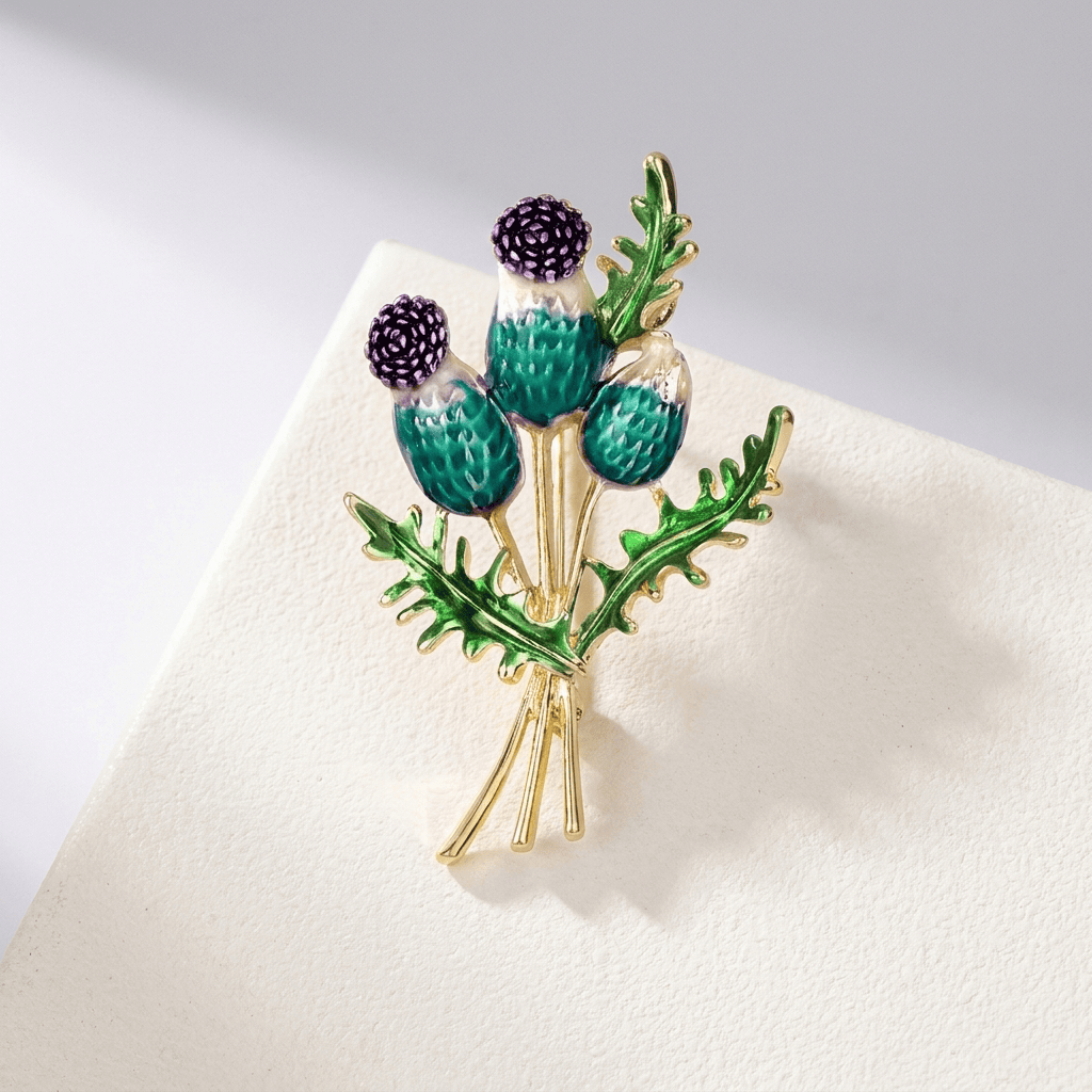 Elegant Gold Flower Brooch