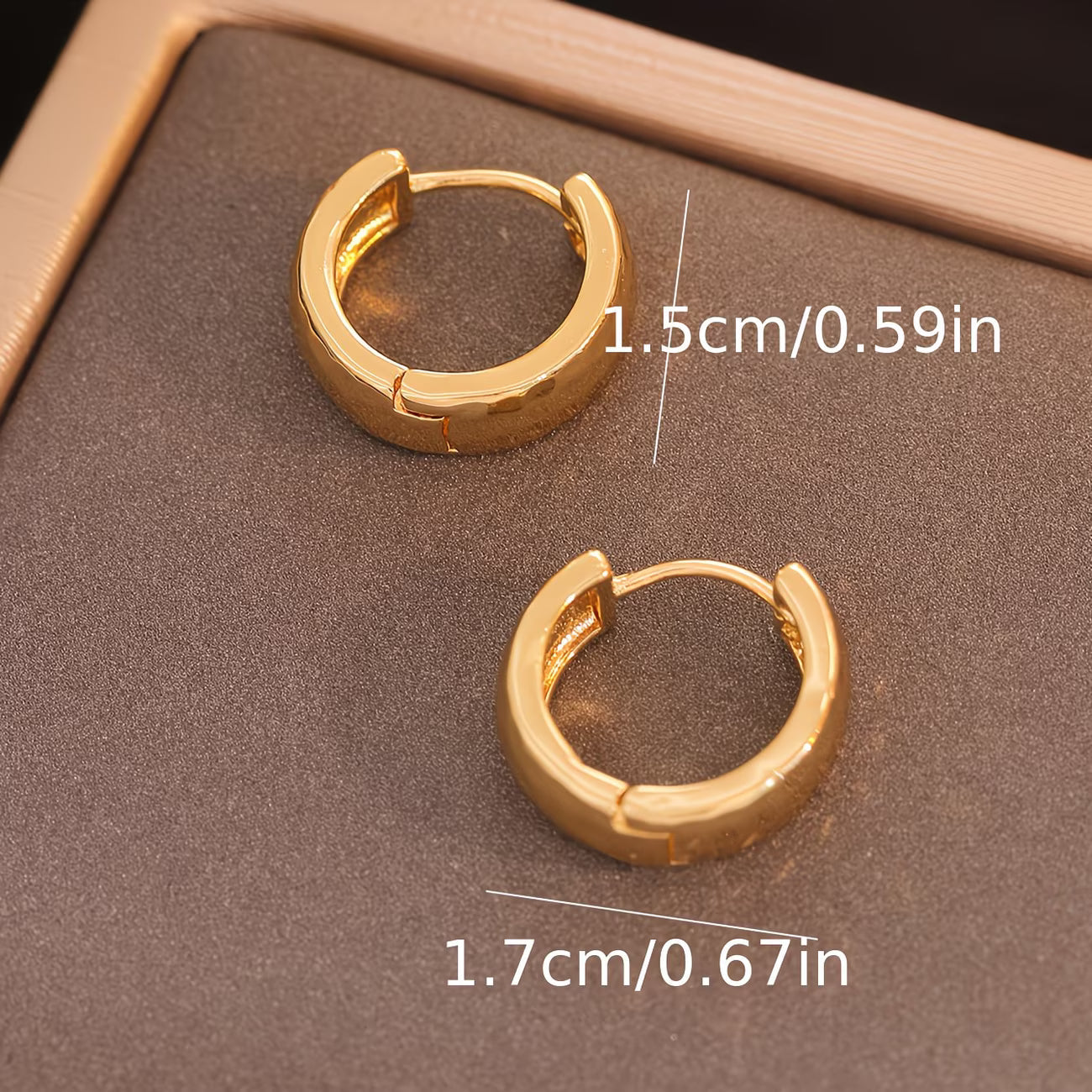 Small Hammered Hoop Earrings