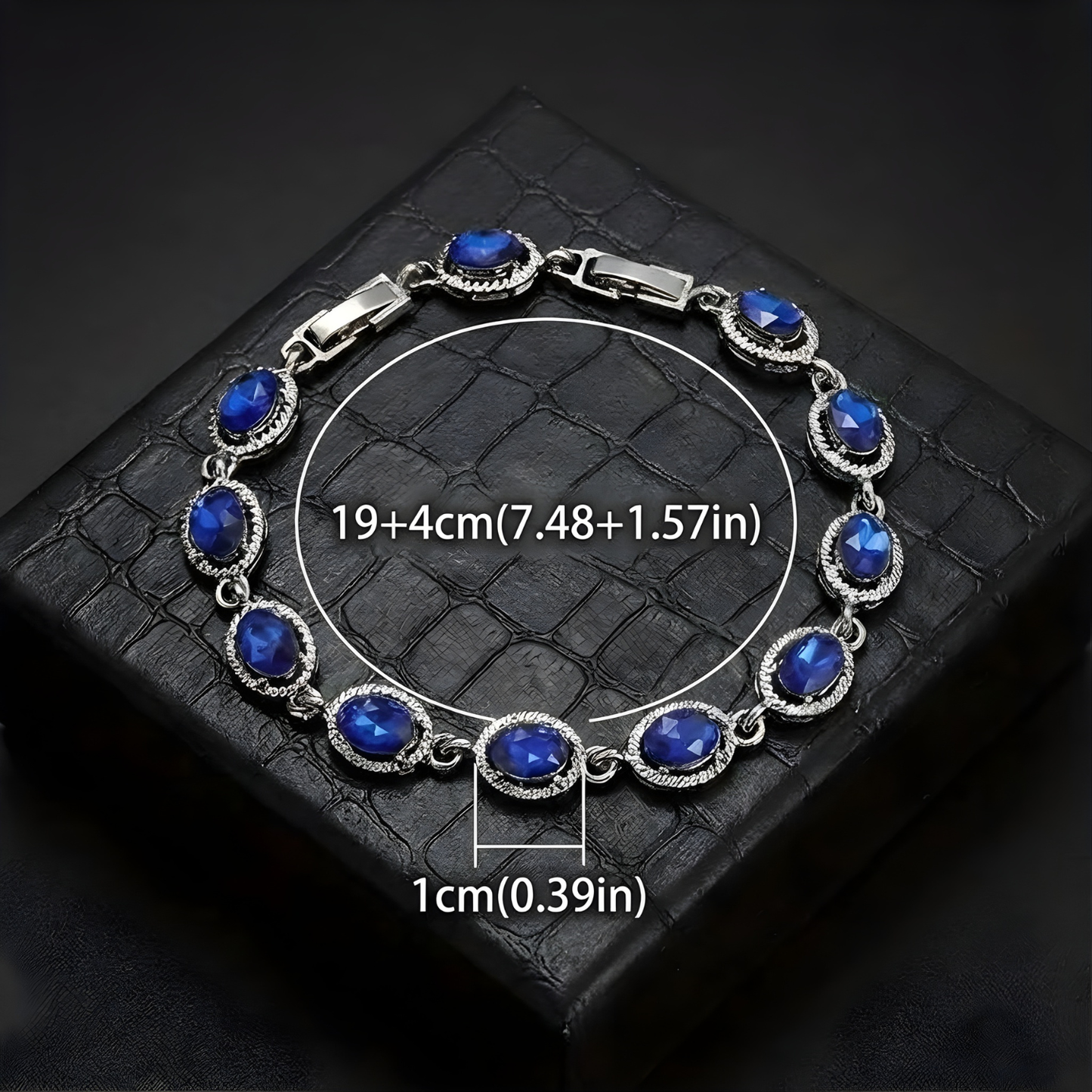 Elegant Sapphire Fluid Bracelet
