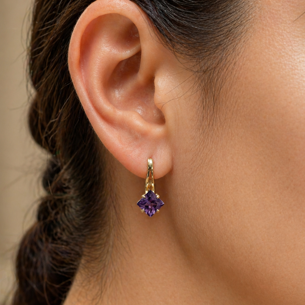 Elegant Rose Gold Crown Earrings