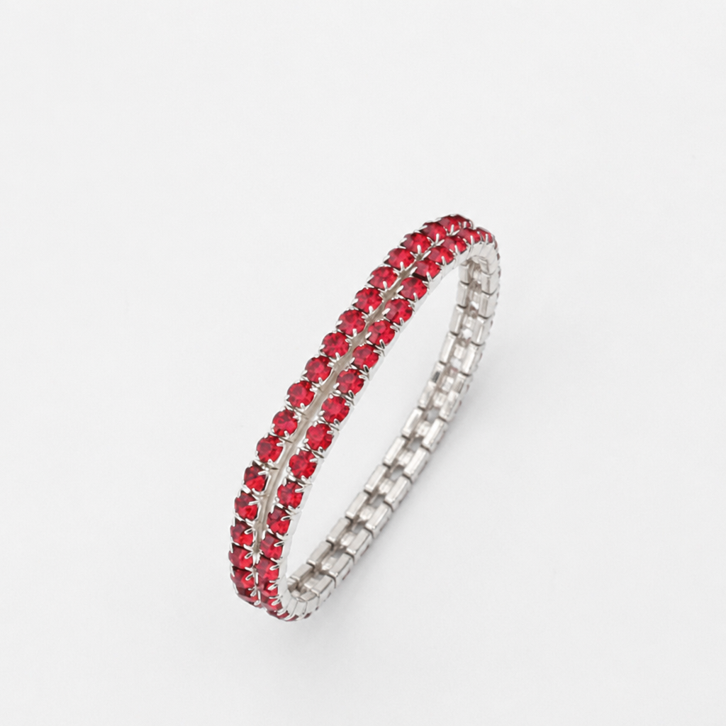 Elegant Crystal White Gold Bracelet