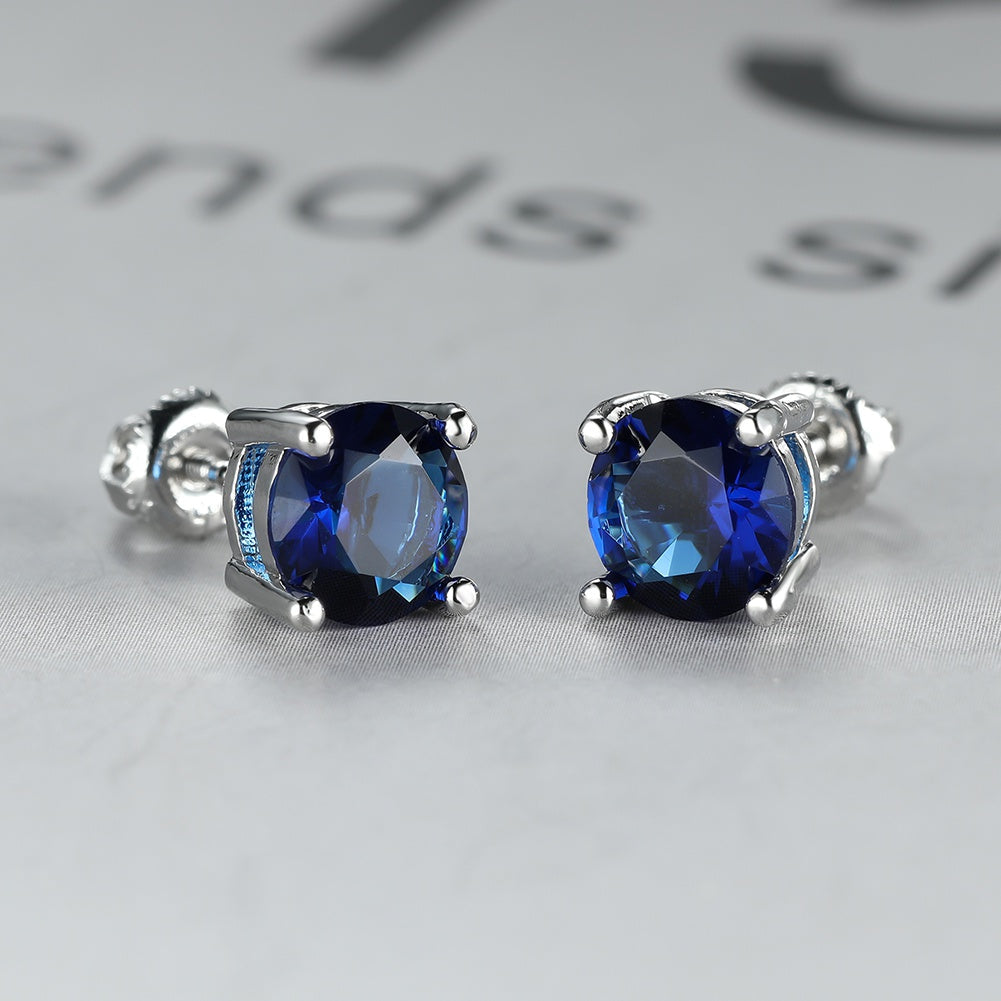 Timeless Synthetic Zircon Stud Earrings