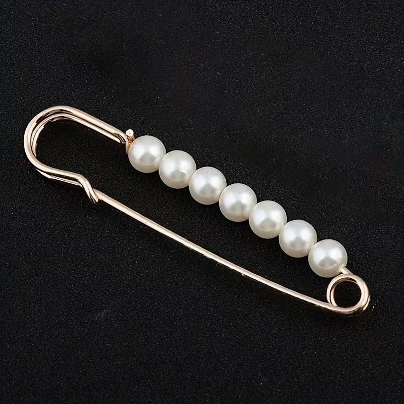 Elegant Pearl Pin Brooch, (Set of 4)