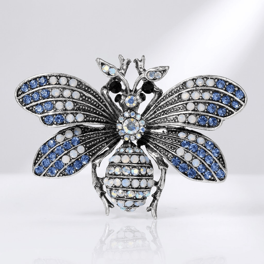 Elegant Royal Blue Bee Brooch
