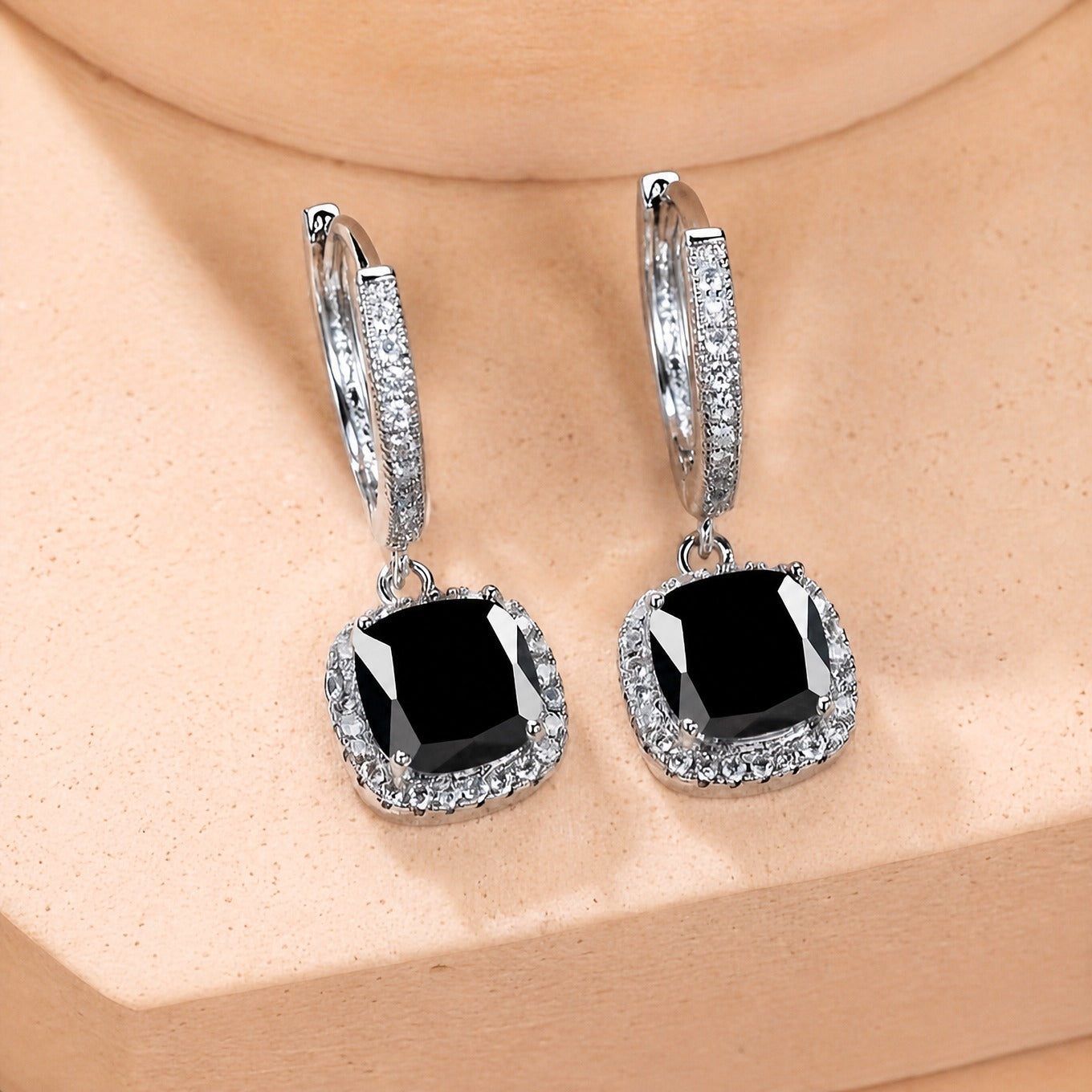 Elegant Synthetic Zircon Drop Earrings