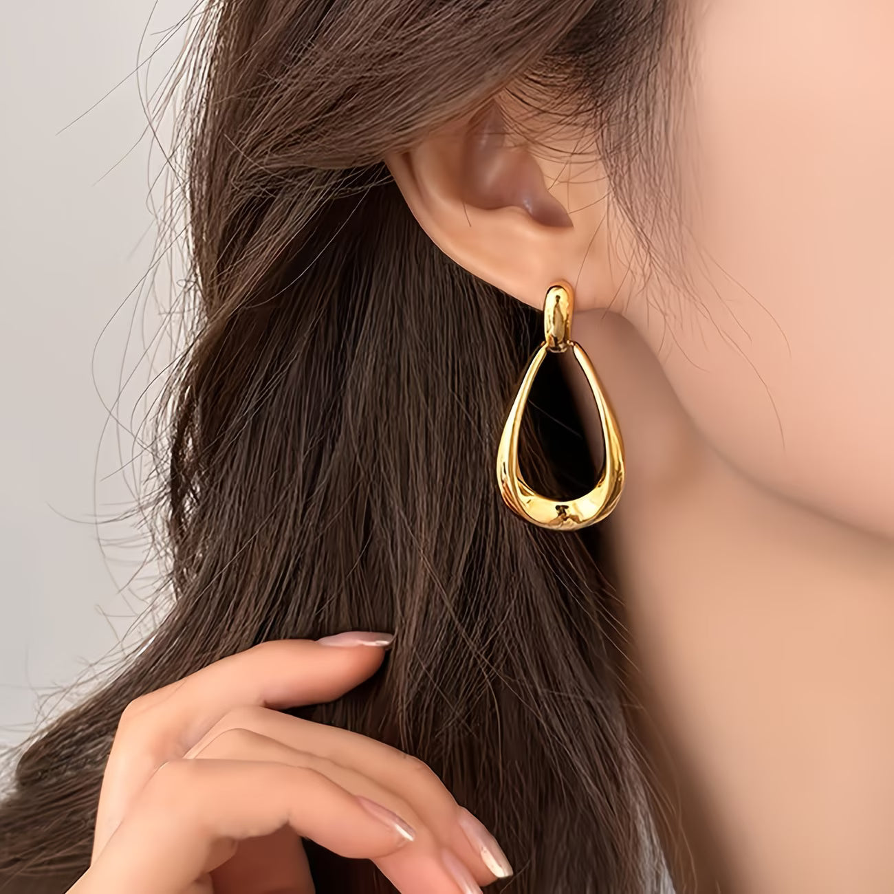 Big Gold Retro Earrings