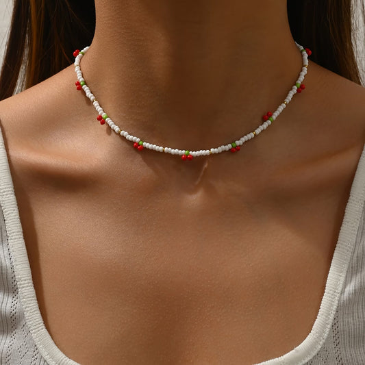 Minimal Cherry Necklace