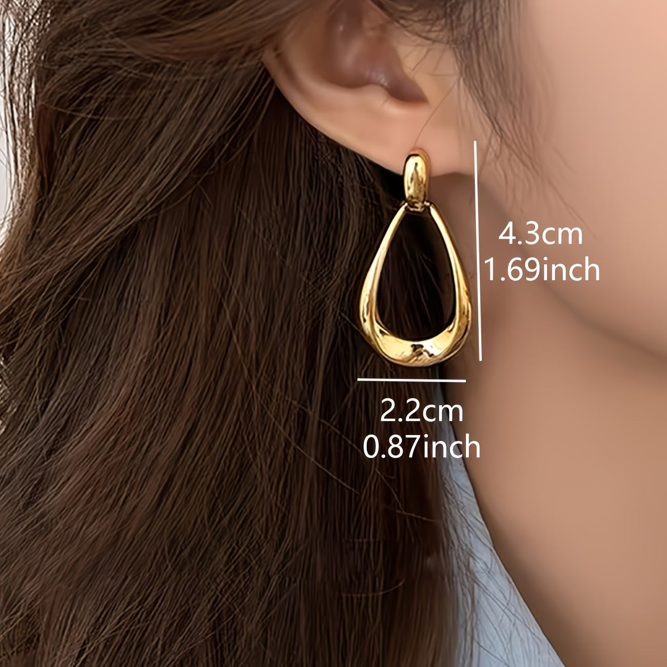Big Gold Retro Earrings