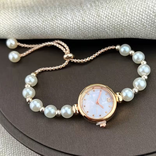 Classic Pearl Bracelet Watch