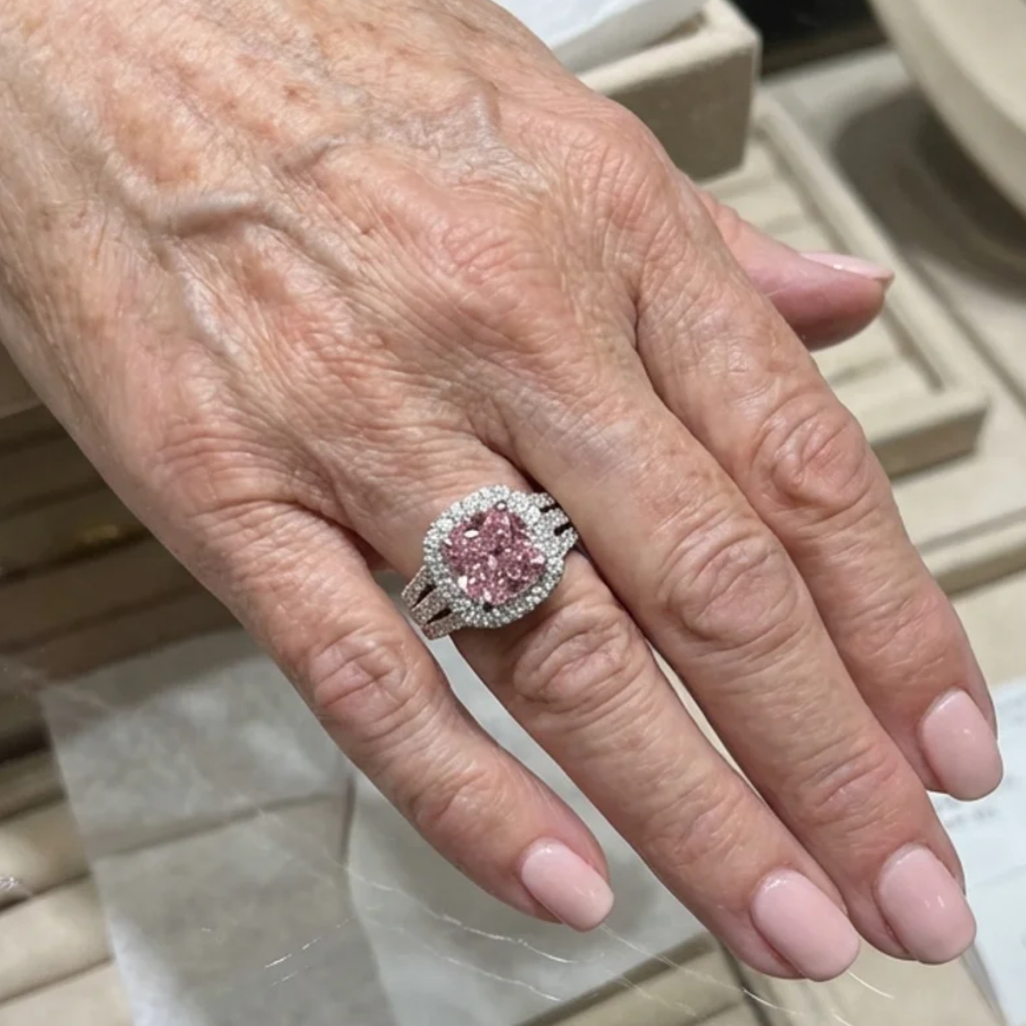 Sophisticated Rosé Sapphire Ring
