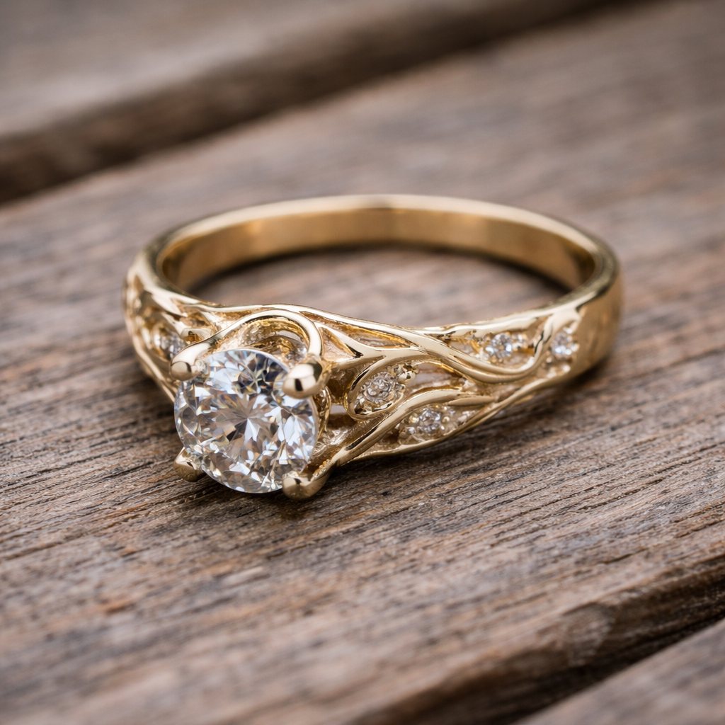 Sophisticated Exotic Zirconia Statement Ring