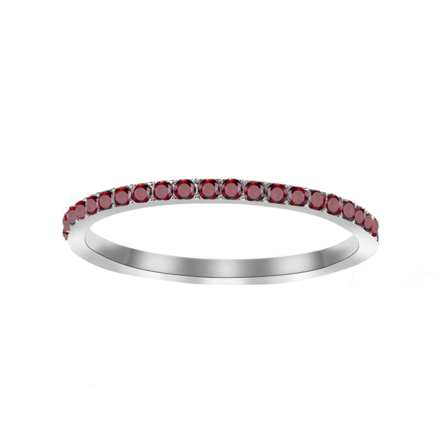 Elegant Ruby White Gold Ring