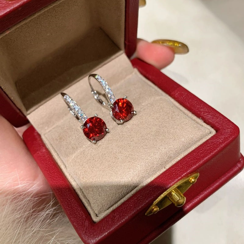 Elegant White Gold Drop Earrings