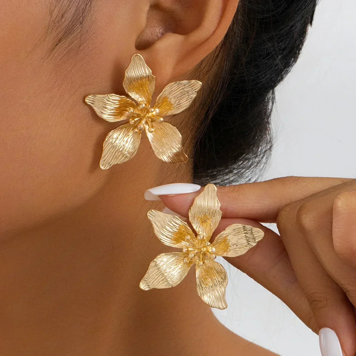 Painted Floral Earrings