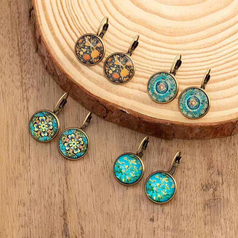 Vintage Art Glass Earrings