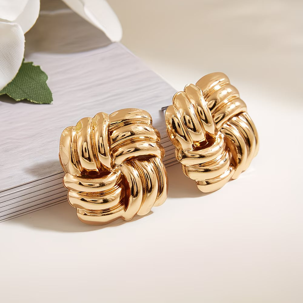 Gold Cushion Earrings