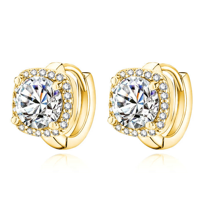 Luxe Cushion Halo Earrings