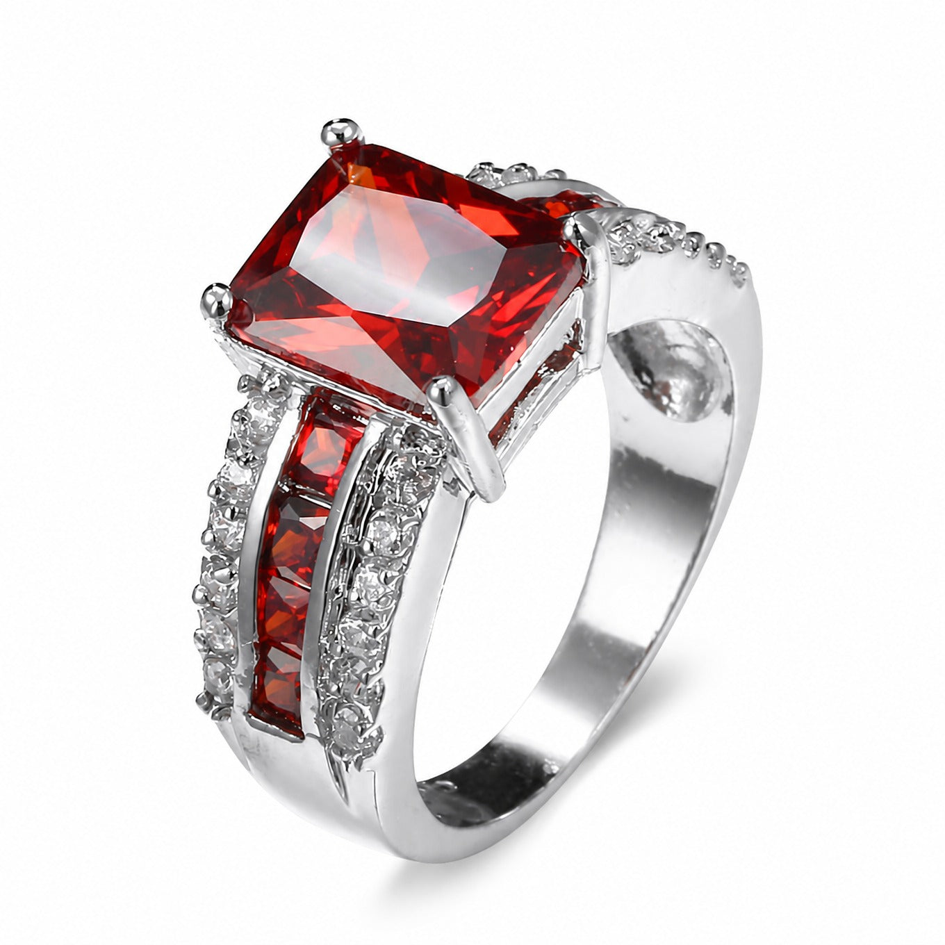 Sophisticated White Gold Statement Ring