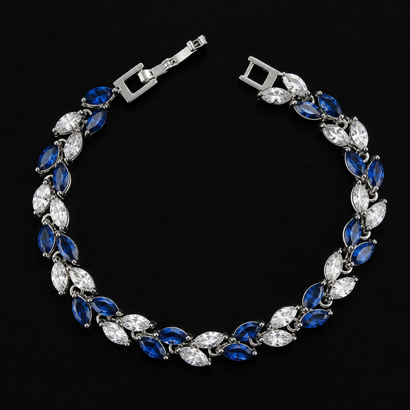 Elegant Synthetic Zircon Wheat Leaf Bracelet