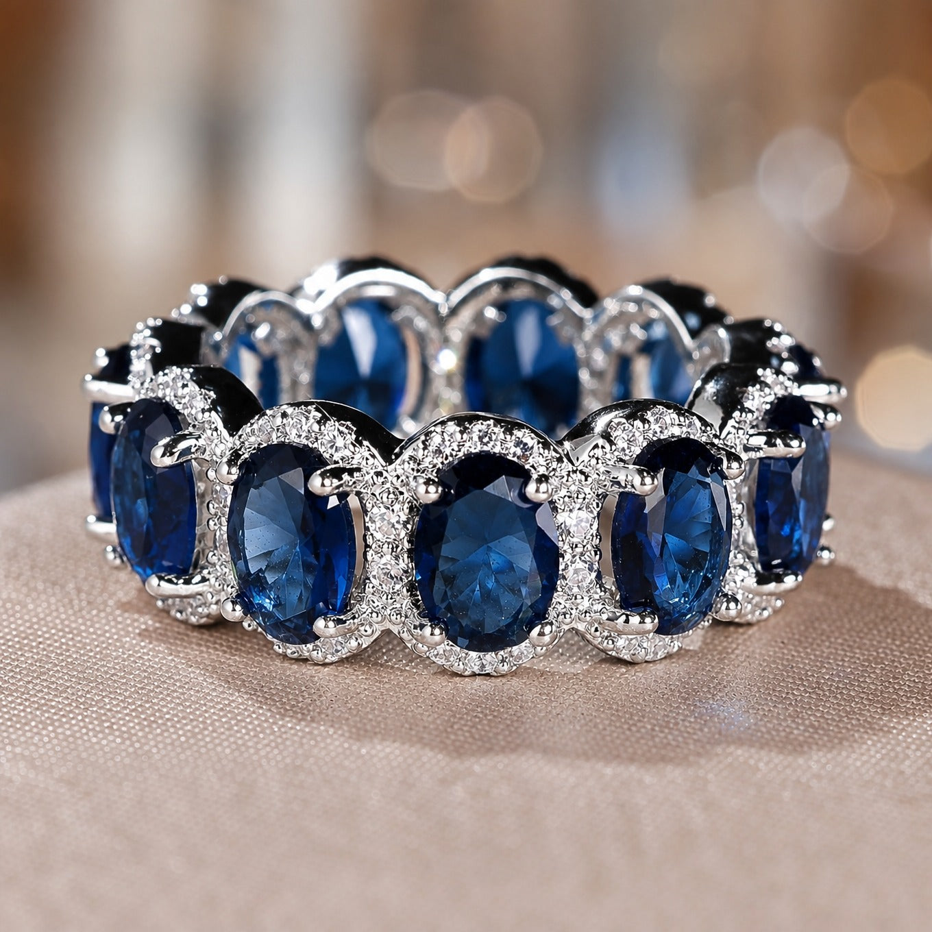 Elegant Onyx Zirconia Silver Ring