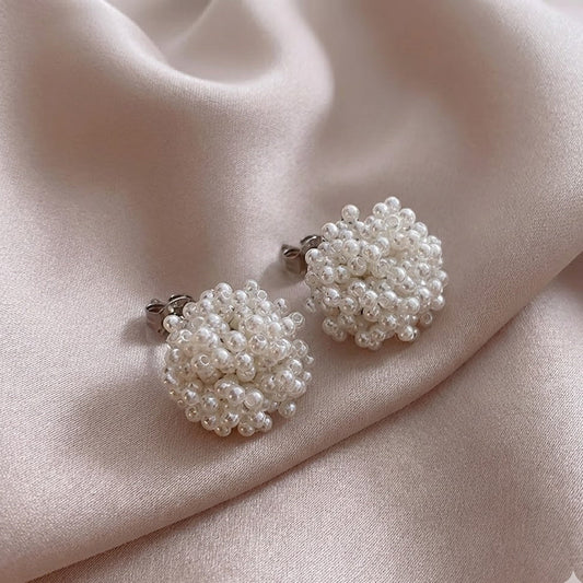 Classic Inlaid Pearl Earrings